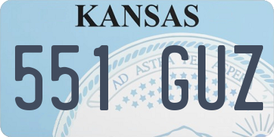KS license plate 551GUZ