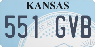 KS license plate 551GVB