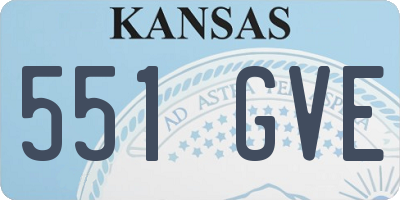 KS license plate 551GVE