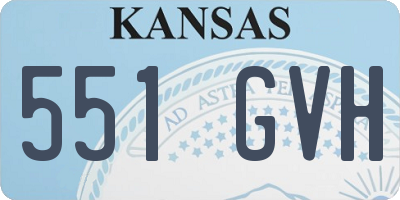 KS license plate 551GVH