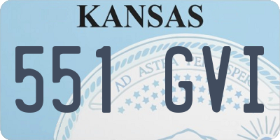 KS license plate 551GVI