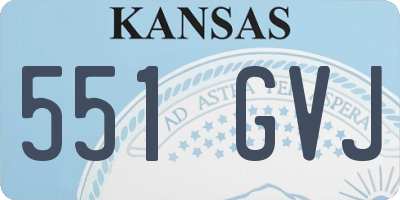KS license plate 551GVJ