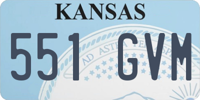 KS license plate 551GVM