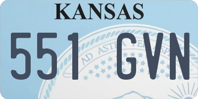 KS license plate 551GVN