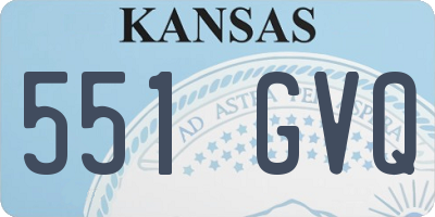 KS license plate 551GVQ