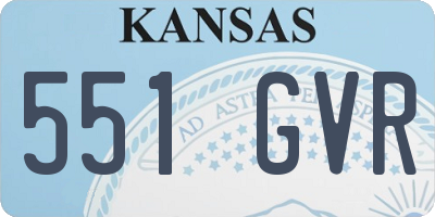 KS license plate 551GVR
