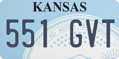 KS license plate 551GVT