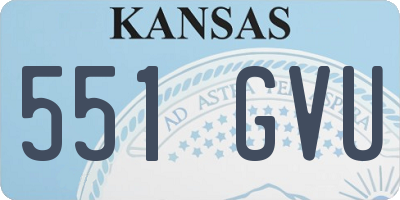 KS license plate 551GVU