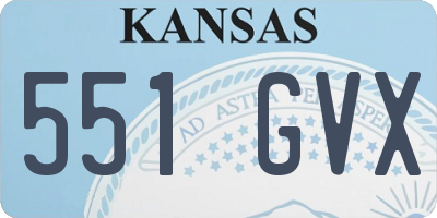 KS license plate 551GVX