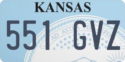KS license plate 551GVZ