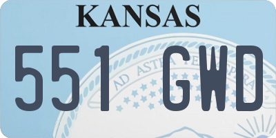 KS license plate 551GWD