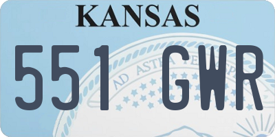 KS license plate 551GWR