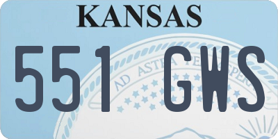 KS license plate 551GWS