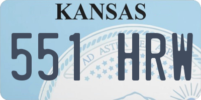 KS license plate 551HRW