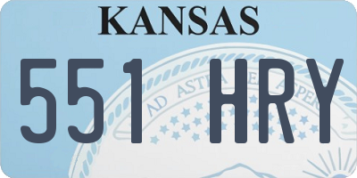 KS license plate 551HRY