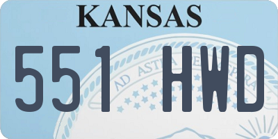 KS license plate 551HWD