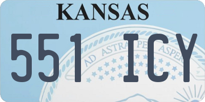 KS license plate 551ICY