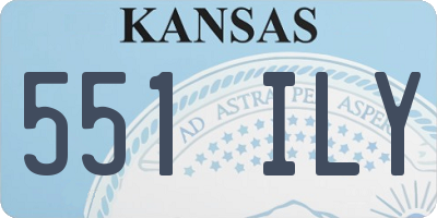 KS license plate 551ILY