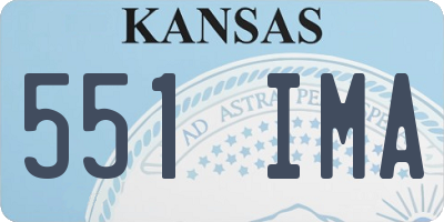 KS license plate 551IMA