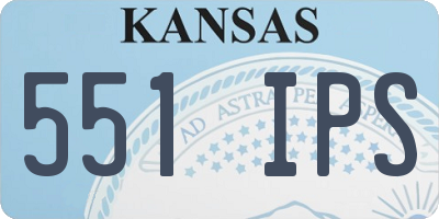 KS license plate 551IPS