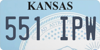 KS license plate 551IPW