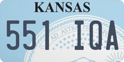 KS license plate 551IQA