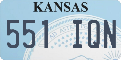 KS license plate 551IQN