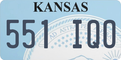 KS license plate 551IQO