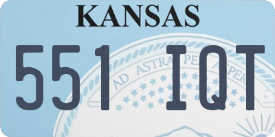 KS license plate 551IQT