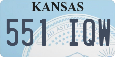 KS license plate 551IQW