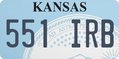 KS license plate 551IRB