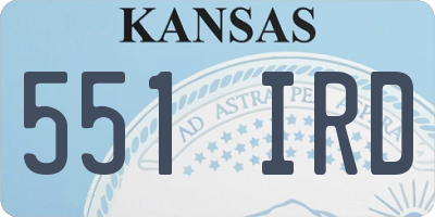 KS license plate 551IRD