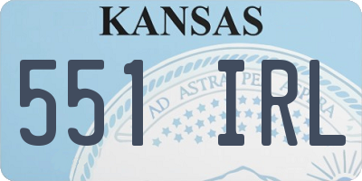 KS license plate 551IRL