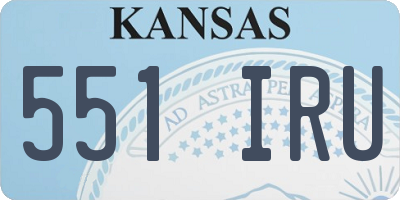 KS license plate 551IRU