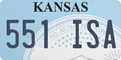 KS license plate 551ISA