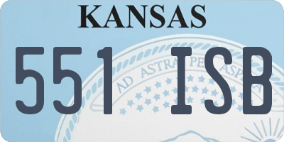 KS license plate 551ISB