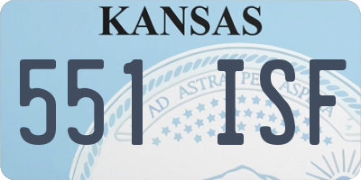 KS license plate 551ISF