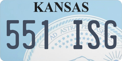 KS license plate 551ISG