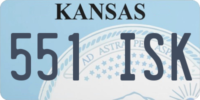 KS license plate 551ISK