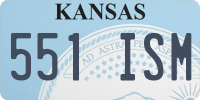 KS license plate 551ISM