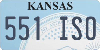 KS license plate 551ISO