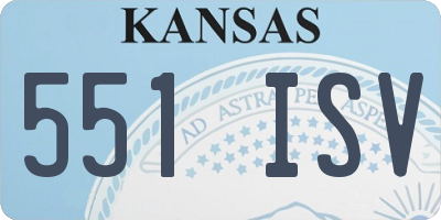 KS license plate 551ISV