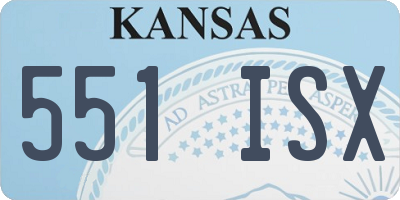 KS license plate 551ISX
