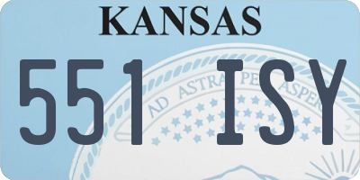 KS license plate 551ISY