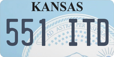 KS license plate 551ITD
