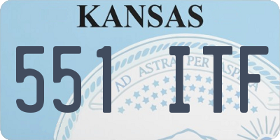 KS license plate 551ITF
