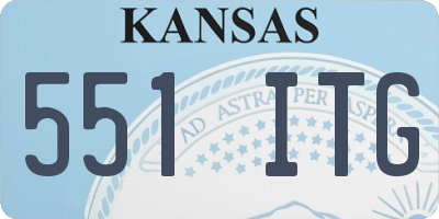 KS license plate 551ITG