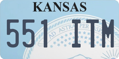 KS license plate 551ITM