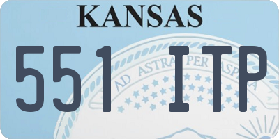 KS license plate 551ITP