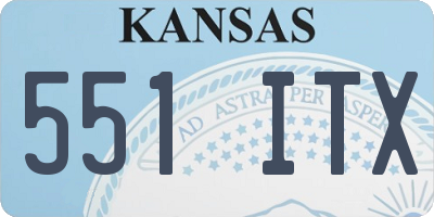 KS license plate 551ITX